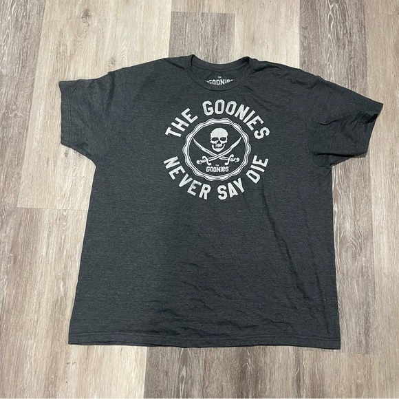 Ripple Junction Other - $4/20 The Goonies Band Tee Men’s Size 2X Never Say Die Lightweight Tee Gray Grey